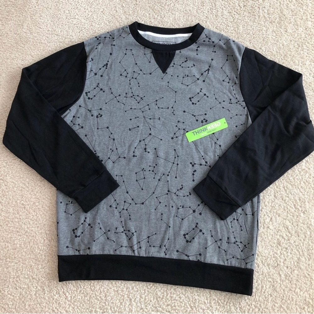 Think Geek zodiac constellation crewneck pullover.  Size Large